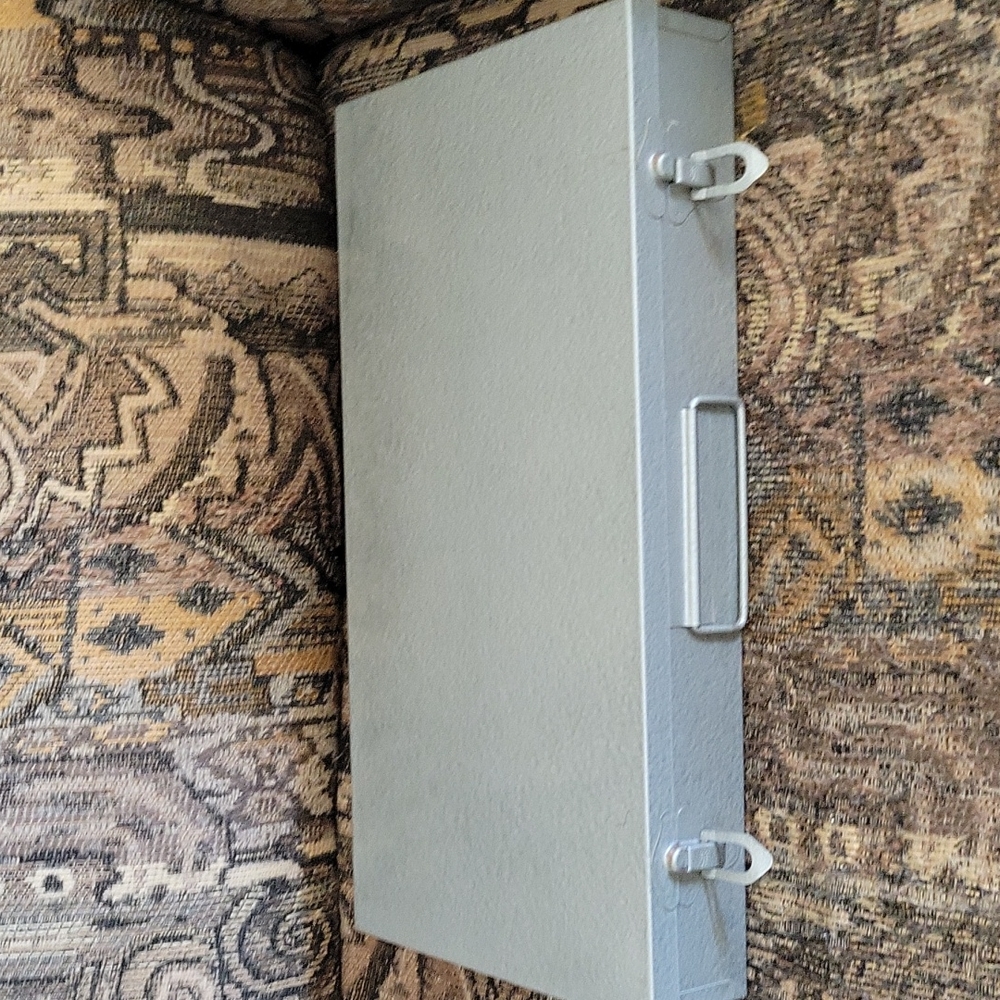 Vintage ATCO Metal 35 MM Slides Box Case 150 Slide